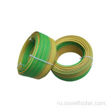 Земля желтый зеленый провода 6 мм² одно заземляющий кабель